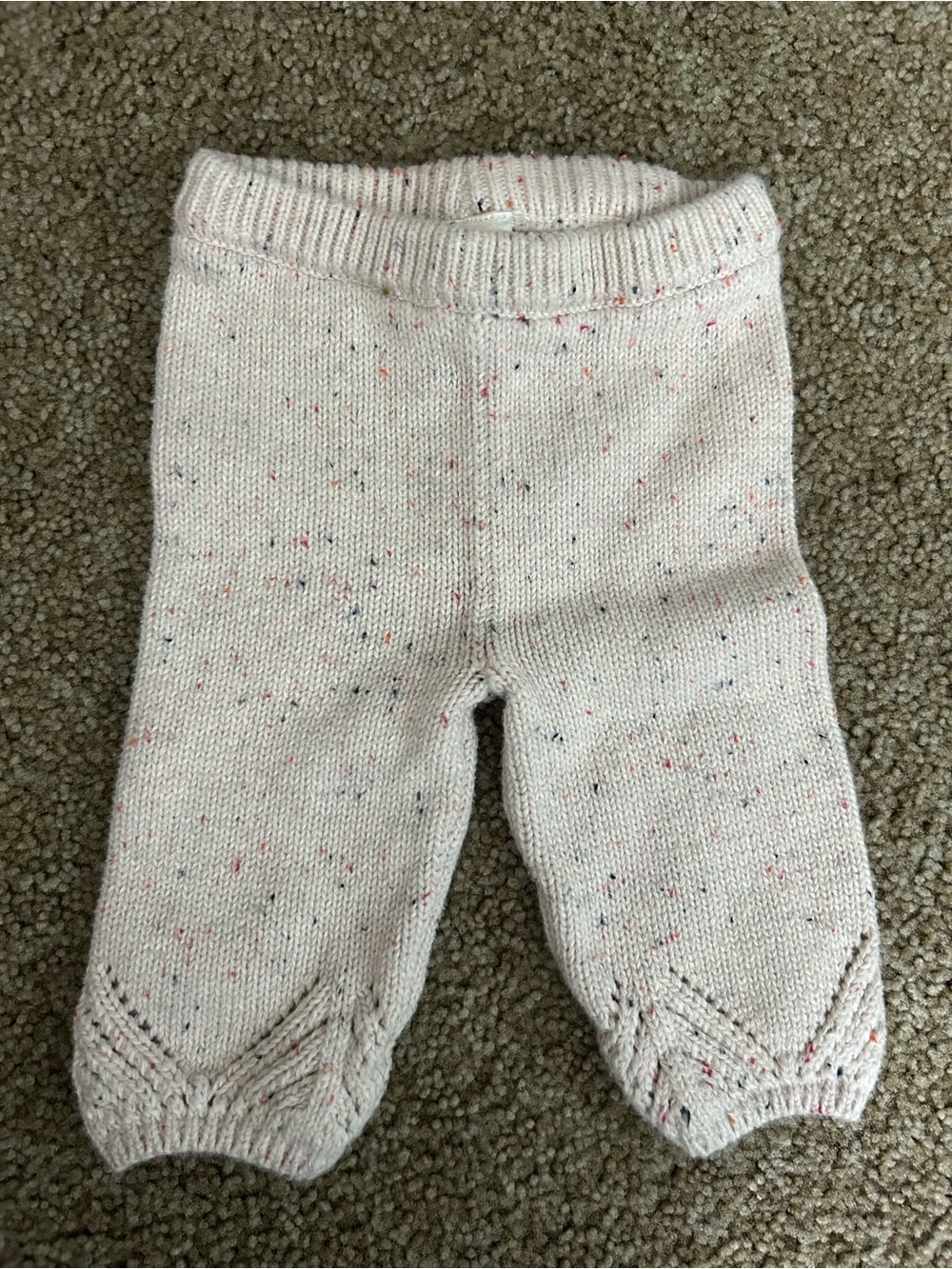 OshKosh B'gosh Cream Speckled Knit Baby Leggings